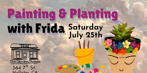 Painting a pot and planting Frida Khalo!