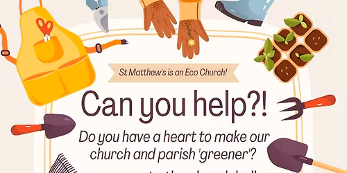 eco church gathering - gardening, litter picking and painting