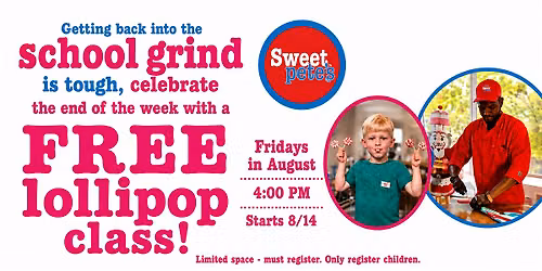 Free Lollipop Classes for Kids - Back to School!