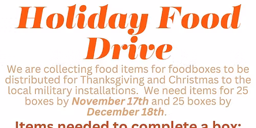 Thanksgiving food box packing