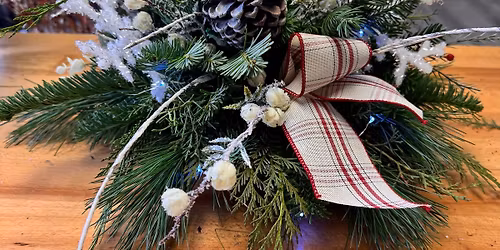 \ud83c\udf84 Sassy Stems Christmas Centerpiece Class at The Rusty Barrel \ud83c\udf84