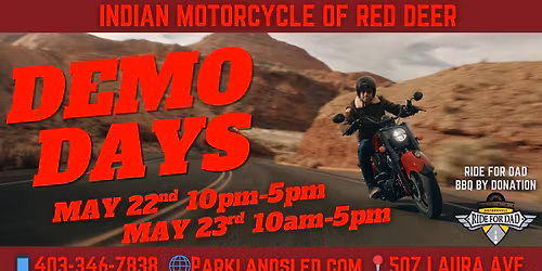 \ud83c\udfcd\ufe0f Indian Motorcycle Demo Days \u2013 Red Deer \ud83c\udfcd\ufe0f
