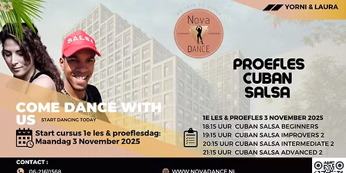 Proefles \/ 1e les: Cuban Salsa