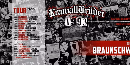 KrawallBrüder // "1993" Tour // Braunschweig Westand