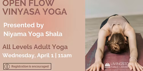 Adult Yoga Workshop: Open Flow Vinyasa Yoga Primary tabs