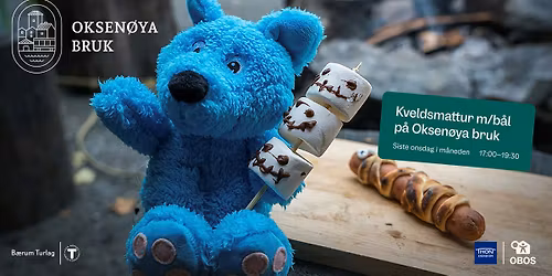 Kveldsmattur og B\u00e5lkos p\u00e5 Oksen\u00f8ya Bruk for barnefamilier