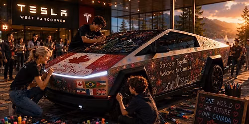 Canada Day at TESLA West Vancouver | Art Activation \u00b7 FSD Demos \u00b7 Prizes