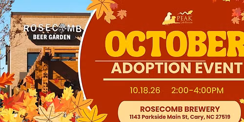 PLR October Adoption Event @ Rosecomb Brewery