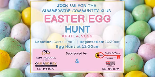 Summerside Easter Egg Hunt Sponsored by Fady Faddoul & Krystal Lee Moore