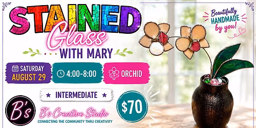 Stained Glass with Mary-ORCHID