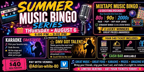 MUSIC BINGO SUMMER SERIES #2