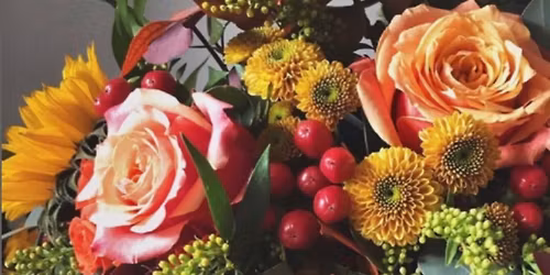 Flowers in a Pumpkin Autumn workshop 
