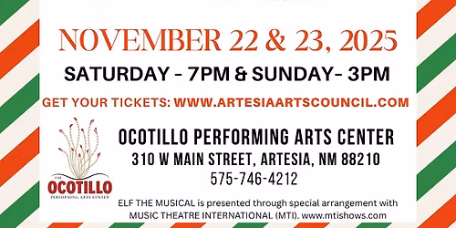 ELF The Musical at The Ocotillo Performing Arts Center