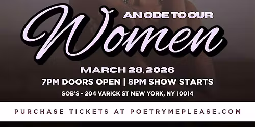 poetry me, please presents: An Ode To Our Women