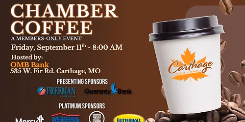 Chamber Coffee - Hosted by: OMB Bank
