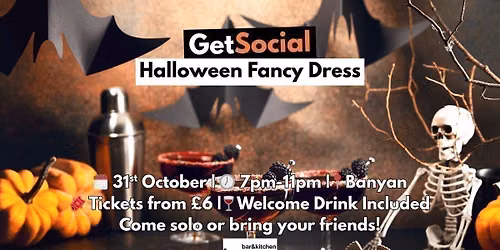 GetSocial Halloween Party | Meet New People &amp; Make Friends (20s\u201340s) \ud83c\udf83