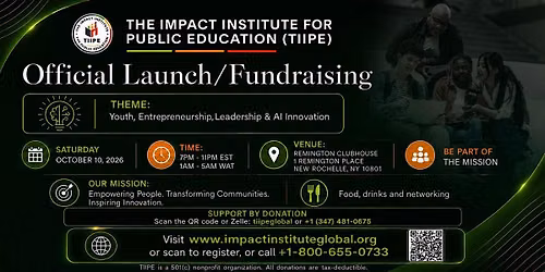 TIIPE Official Launch & Fundraising: Youth Entrepreneurship & AI