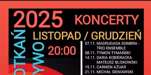 KONCERTY W GALERII PROJEKT CAFE\/ listopad - grudzie\u0144  2025