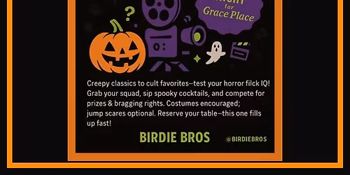 HALLOWEEN MOVIE TRIVIA AND GRACE PLACE SPIRIT NIGHT
