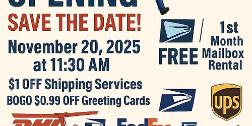 Goin' Postal Grand Opening\/Ribbon Cutting