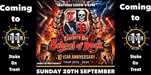 School of rock with Teacher Pet live at Eleven Stoke on trent