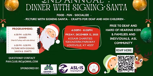 2nd Annual Dinner with Signing Santa - FREE