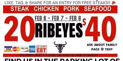 MORENO VALLEY, CA: 20 RIBEYES $40 / HUGE TRUCKLOAD MEAT SALE + 40% OFF STEAK, CHICKEN, PORK- SEAFOOD