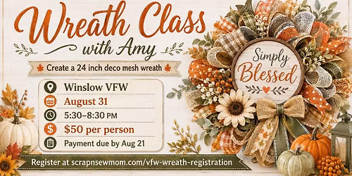 Wreath Class with Amy at Winslow VFW