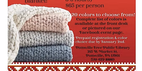 Galentines Chunky Knit Blanket Workshop