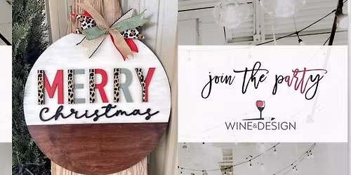 Leopard Laser Etched 22" Merry Christmas Sign | Wine & Design