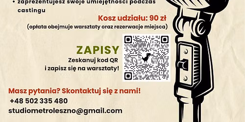 Warsztaty wokalne i casting do Studio Piosenki METRO w Lesznie