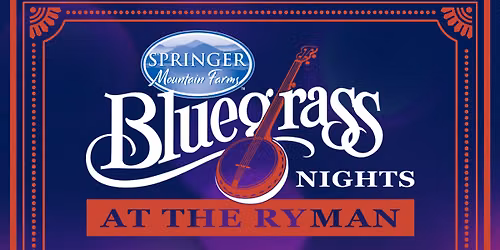 Springer Mountain Farms Bluegrass Nights - Sam Bush at Ryman Auditorium