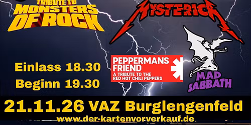 TRIBUTE TO MONSTERS OF ROCK 2026