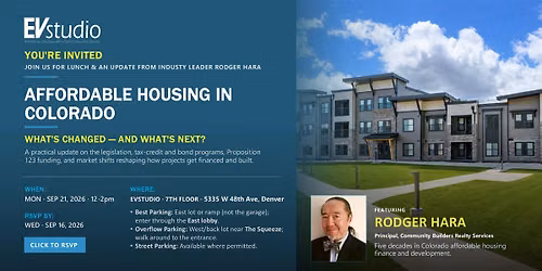 EVstudio Lunch: Affordable Housing Update with Expert, Rodger Hara