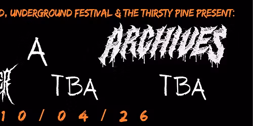 AUDIO JUNK FOOD PRESENTS: TBA \/\/ Archives \/\/ Loveletter \/\/ TBA \/\/ TBA