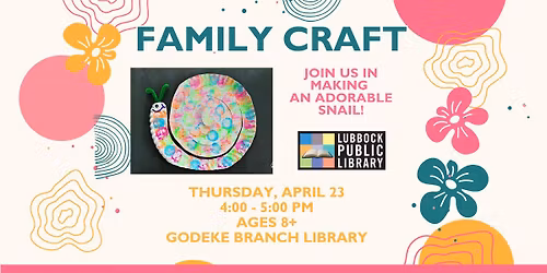 Snail Craft at Godeke Branch Library