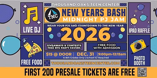 New Years Bash - Midnight PJ JAM