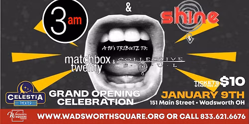 90's Rock Tribute with: 3AM & SHINE (Matchbox 20 & Collective Soul Tributes!)