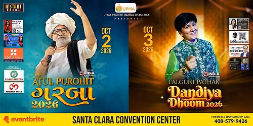 Navratri 2026: Atul Purohit & Falguni Pathak Live | Santa Clara