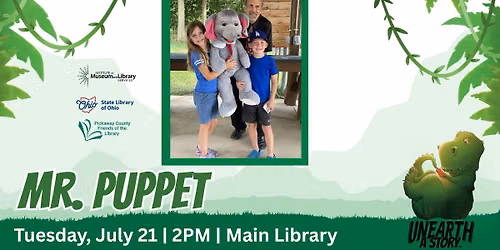 Mr. Puppet at the Library