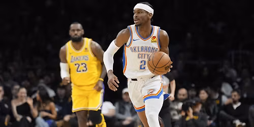 Oklahoma City Thunder at Los Angeles Lakers at Crypto.com Arena