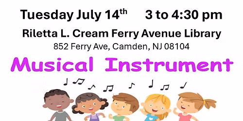 Musical Petting Zoo - Ferry Avenue Library - Tuesday July 14th - 3 to 4 PM