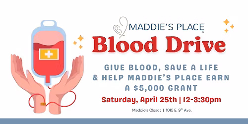 Maddie's Place Fundraising Blood Drive