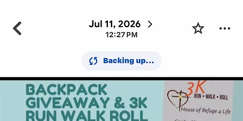 Backpack Giveaway & 3k Run Walk Rol