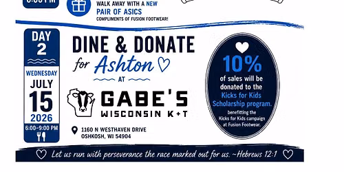Dine & Donate for Ashton at Gabe's