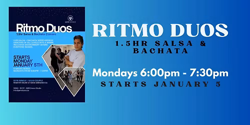 Ritmo Duos Salsa & Bachata 6-Week Series (Starts Jan 5)