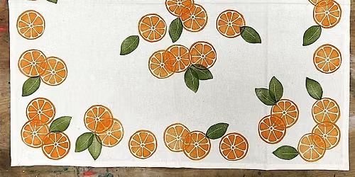 Block Printed Tea Towel Workshop