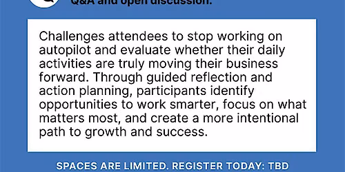 Step Out of The Grind: Work on Your Business. Scale Smarter. Live Better.