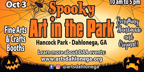 DAA Spooky Art in the Park - Saturday, October 3rd, 2026!