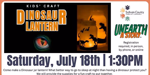 Kids' Craft: Dino Lanterns at the Bloomingdale branch library